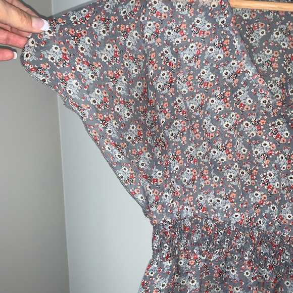 Alex & Jane Maternity Sheer Floral Empire Blouse - Picture 5 of 6